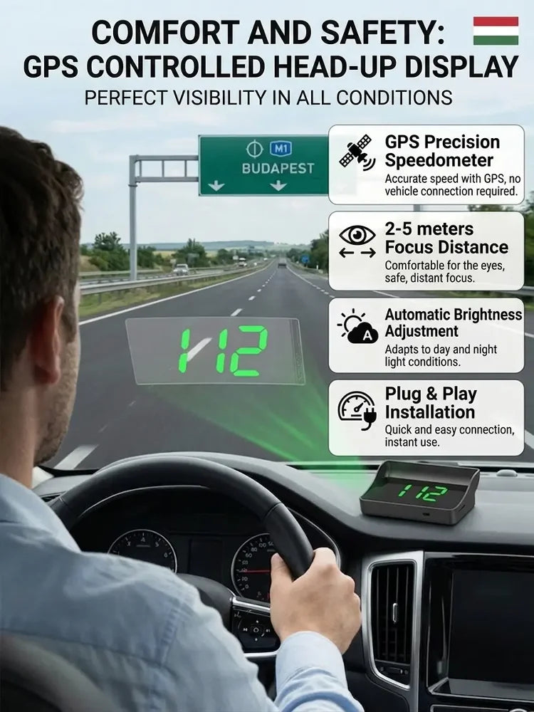 Head-Up Display (HUD) Car GPS Digital Speedometer-9YOE9