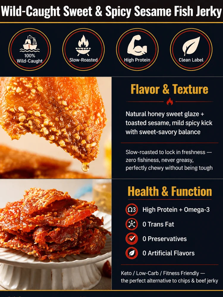 Honey Spicy Sesame Grilled Fish Snack-MHW