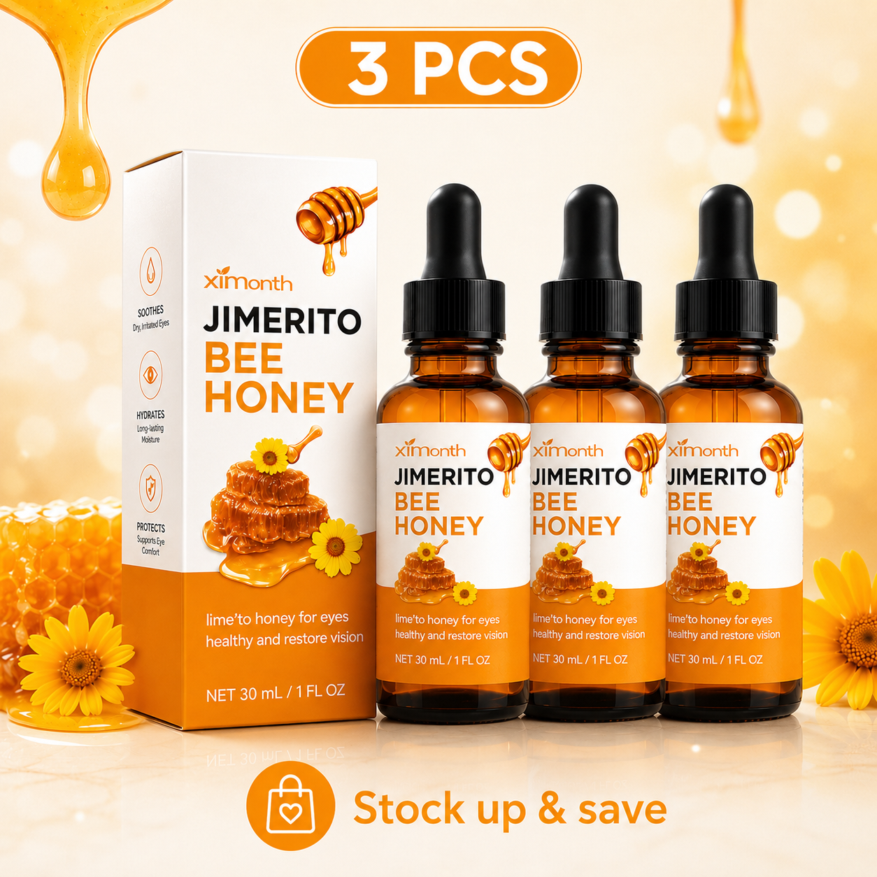 🍯 Hgfnvllc® HoneyVue Refresh Eye Drops 💧 Gentle Moisture for Tired Eyes 8HZAN8
