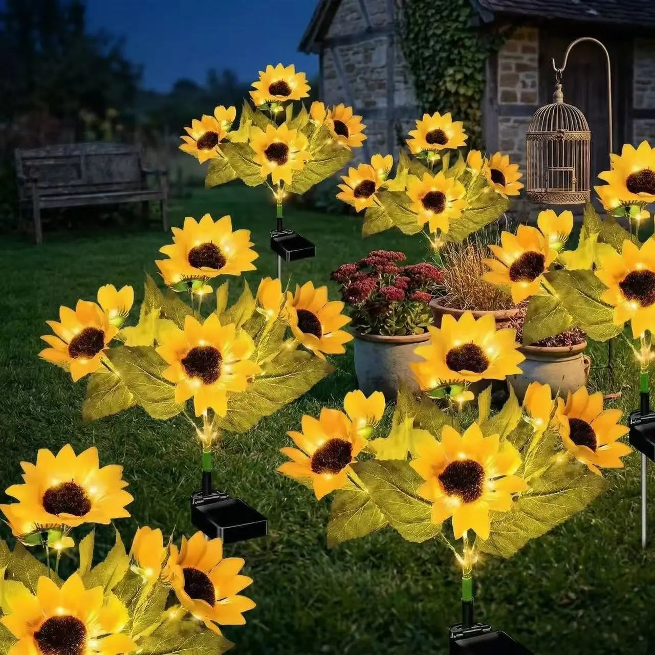 【MothersDayGift】🔥Hot Sale 49% off🌟🌻 2026 UPGRADED Solar Sunflowers – Hyper-Realistic Petals, Stunning Shadow Projections & Dusk-to-Dawn Garden-9YOE9