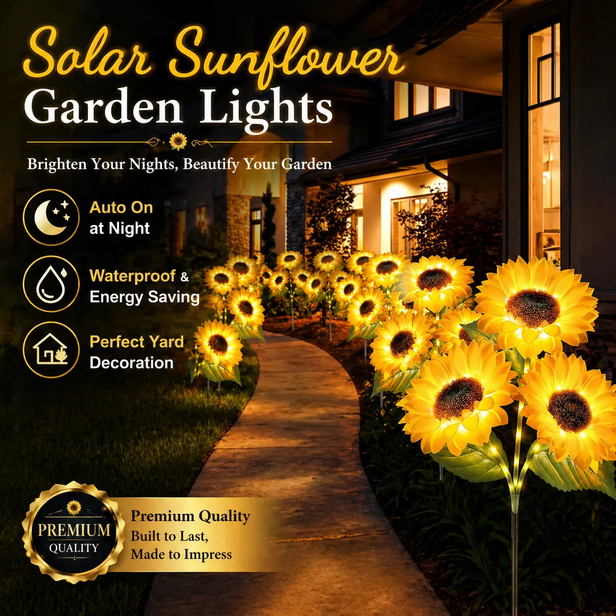 【MothersDayGift】🔥Hot Sale 49% off🌟🌻 2026 UPGRADED Solar Sunflowers – Hyper-Realistic Petals, Stunning Shadow Projections & Dusk-to-Dawn Garden-9YOE9