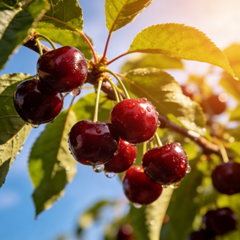 🍒Black Cherry Plant Kit – American & Chilean Varieties for Home Garden 8HZAN8