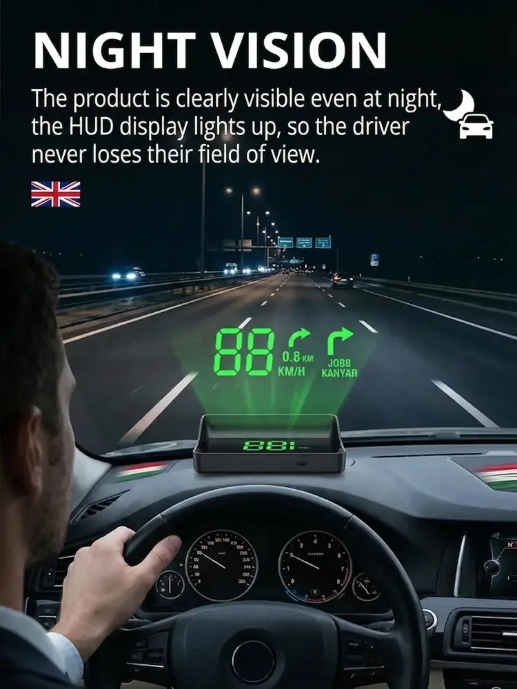 Head-Up Display (HUD) Car GPS Digital Speedometer-9YOE9