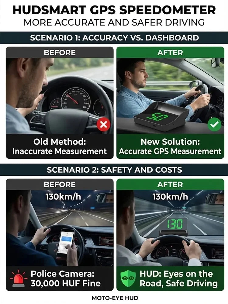 Head-Up Display (HUD) Car GPS Digital Speedometer-9YOE9