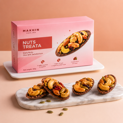 Crispy Nut Boat Cookies - Cashew & Almond Mixed Snack, Cocoa/Matcha/Original Flavor-MHW