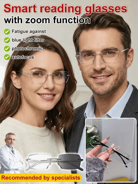 【Co-Created by Designers】Gypsophila Smart Zoom and Color-Changing Reading Glasses-MHW