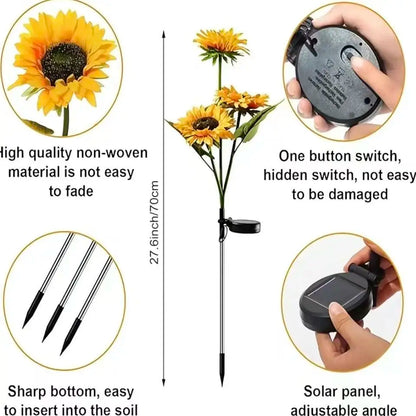 【MothersDayGift】🔥Hot Sale 49% off🌟🌻 2026 UPGRADED Solar Sunflowers – Hyper-Realistic Petals, Stunning Shadow Projections & Dusk-to-Dawn Garden-9YOE9