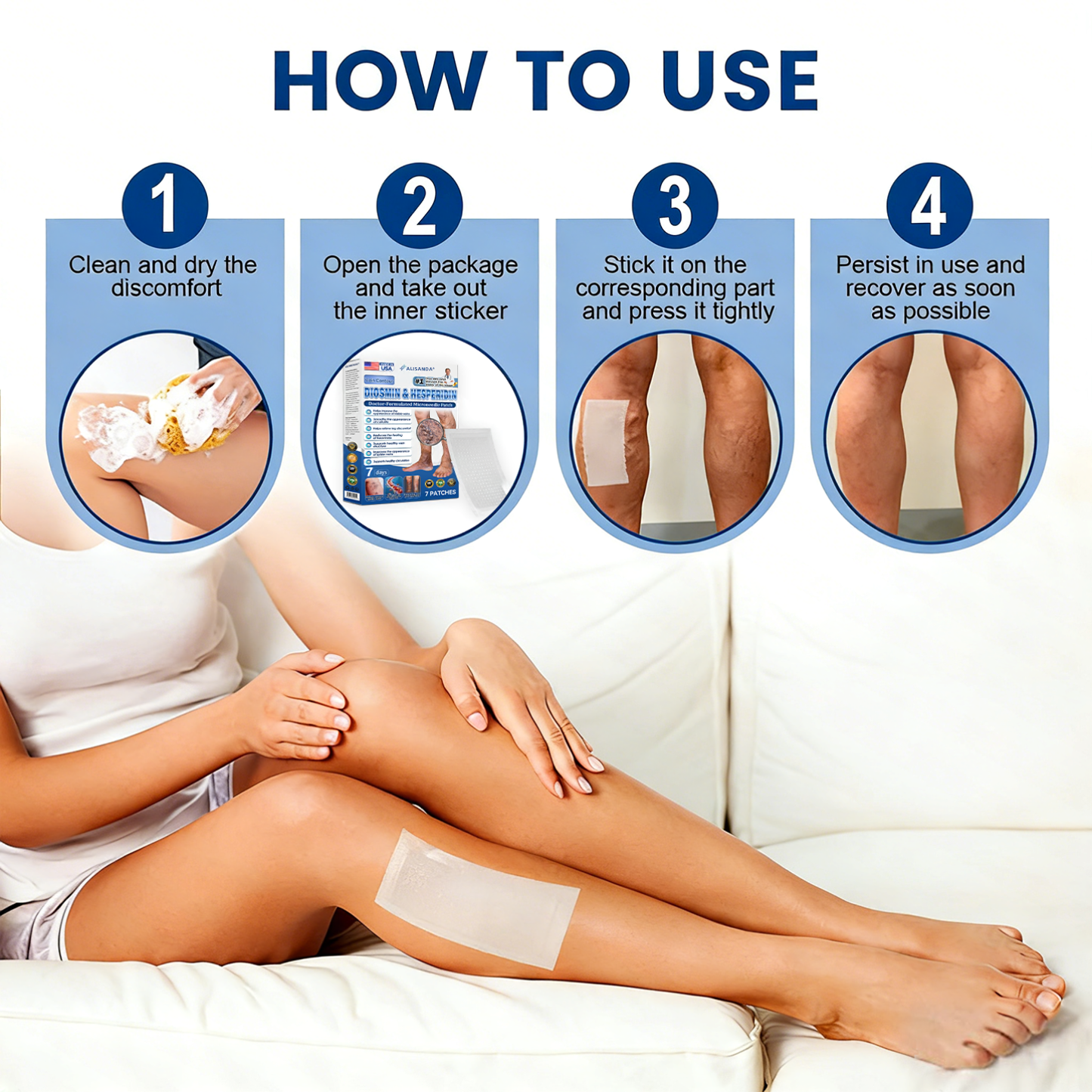 🌿 Hgfnvllc® Vein Contour Micro-Patch ✨ Diosmin & Hesperidin Leg Care Support