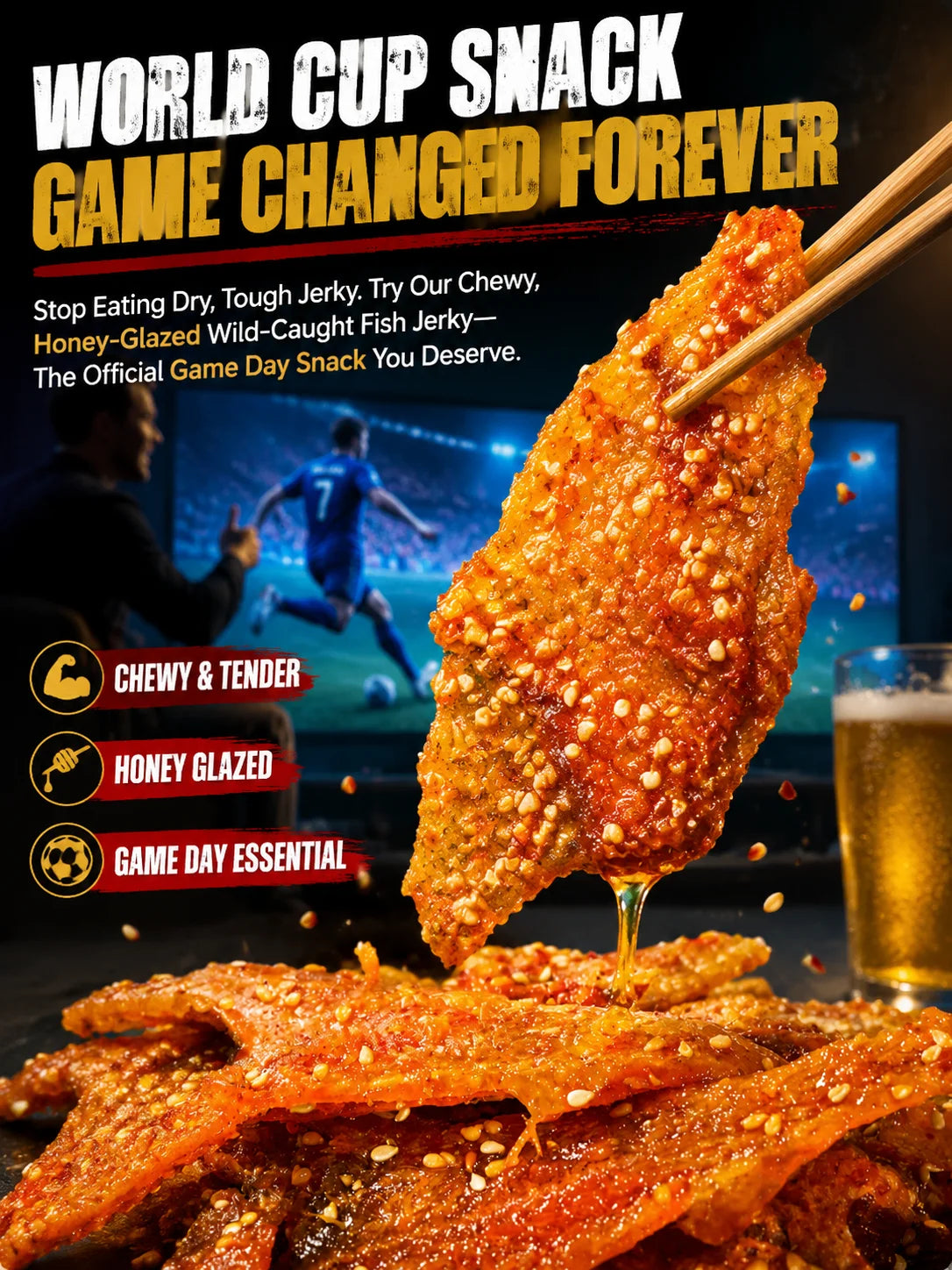 Honey Spicy Sesame Grilled Fish Snack-MHW