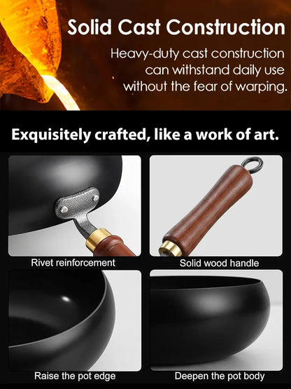 [Uncoated healthy pot] Traditional Forged Big-Belly Pot-9YOE9