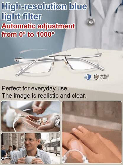 【Co-Created by Designers】Gypsophila Smart Zoom and Color-Changing Reading Glasses-MHW