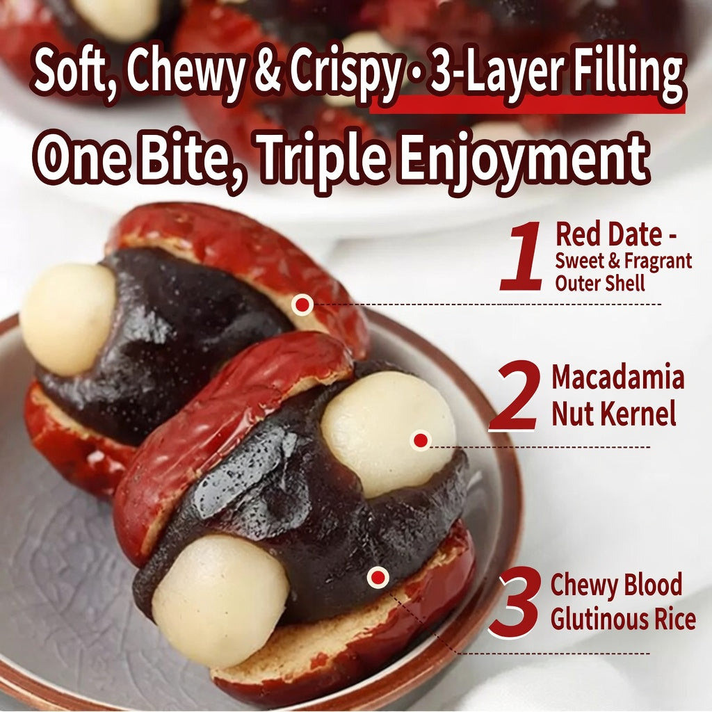 🌼🌼Say goodbye to the guilt of high-calorie diets! 🌽 Satisfy your taste buds with our fiber-rich dried red dates and macadamia nuts!-9YOE9