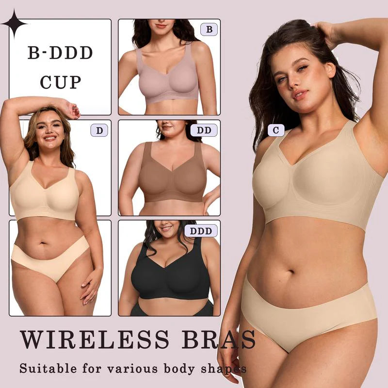 ✨ Last Day BOGO – Jelly Wireless Bra | Ultra-Soft, Full Coverage & All-Day Comfort