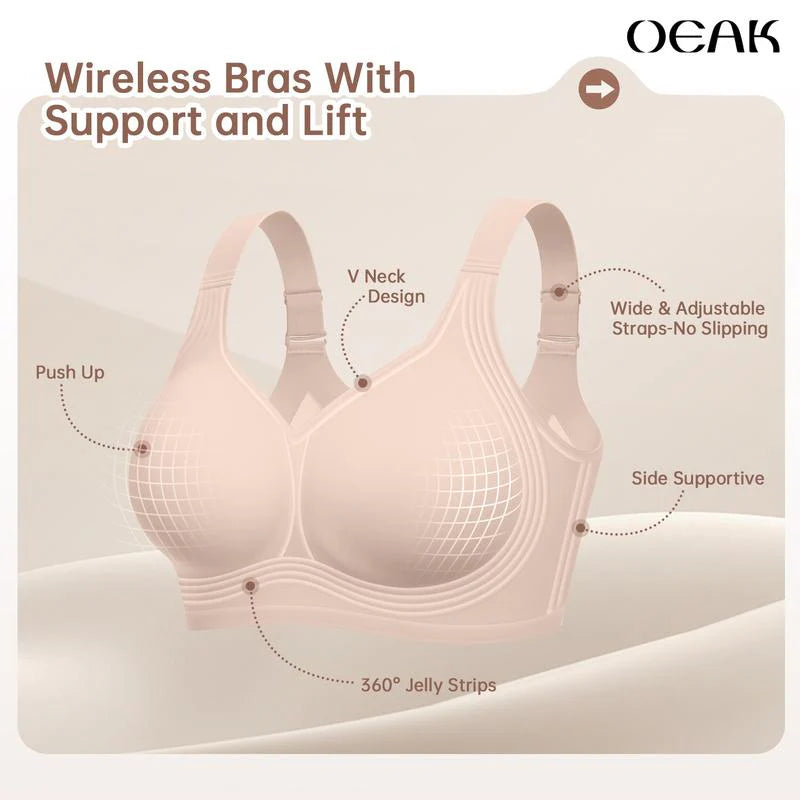 ✨ Last Day BOGO – Jelly Wireless Bra | Ultra-Soft, Full Coverage & All-Day Comfort