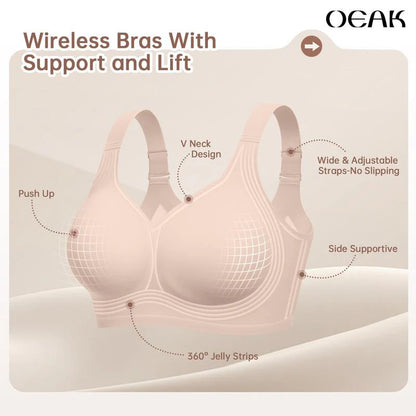 ✨ Last Day BOGO – Jelly Wireless Bra | Ultra-Soft, Full Coverage & All-Day Comfort