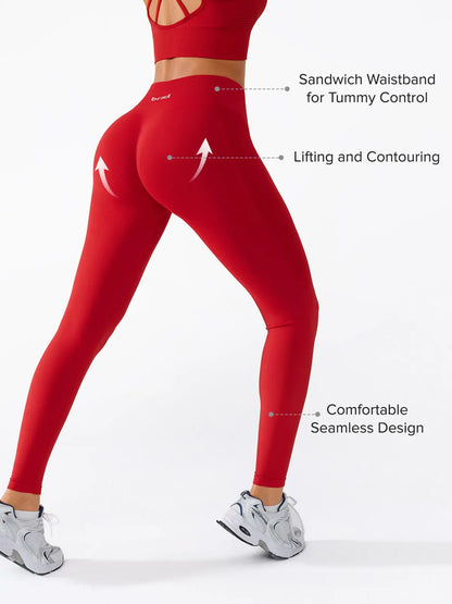 Seamless High-Waisted Sculpting Booty Lift Leggings