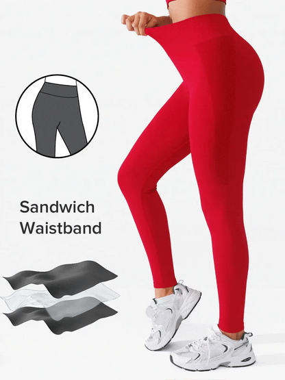 Seamless High-Waisted Sculpting Booty Lift Leggings