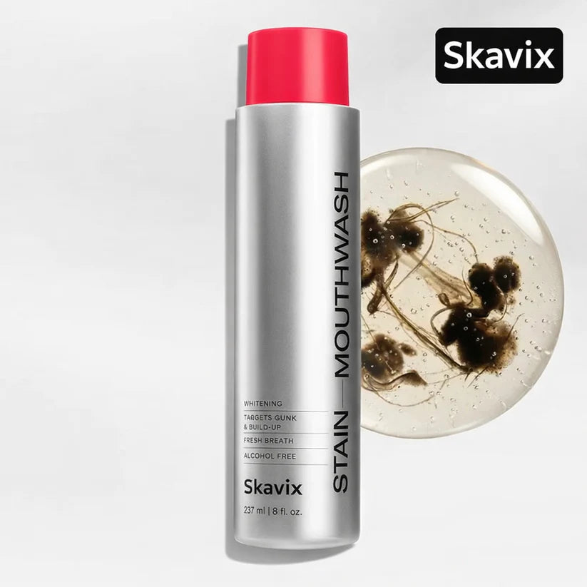 ✨Skavix Whitening Mouthwash – Stain Removal, Brighter Teeth & Fresh Breath