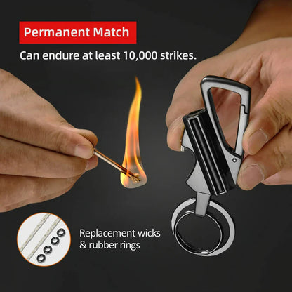 🔥 Final Day – 70% OFF! 🔥 3-in-1 Permanent Match Carabiner Keychain