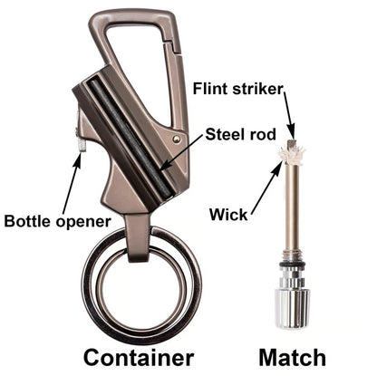🔥 Final Day – 70% OFF! 🔥 3-in-1 Permanent Match Carabiner Keychain